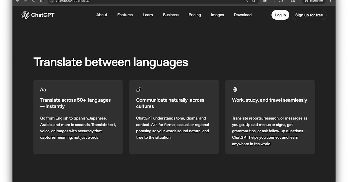 ChatGPT Translate