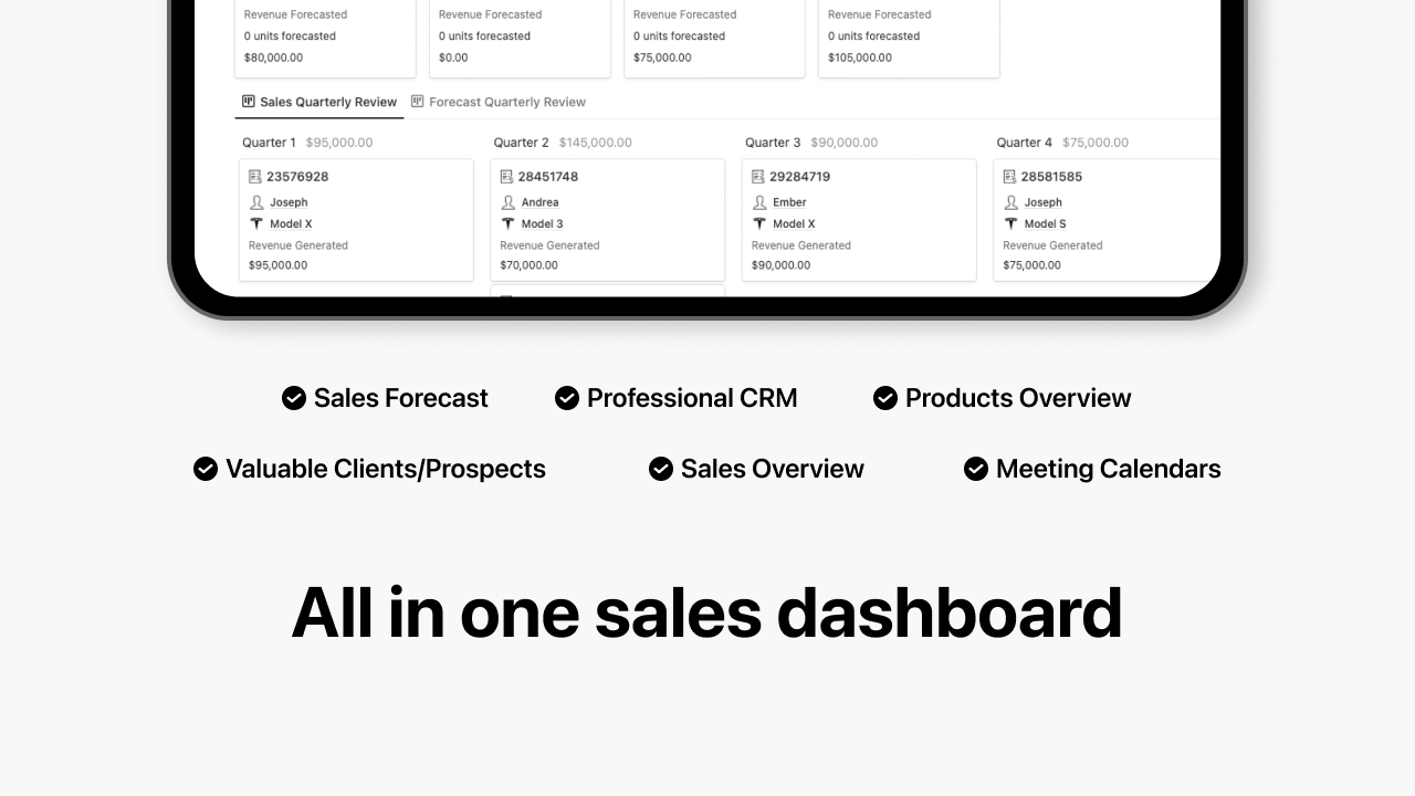 Notion Sales Dashboard gallery image
