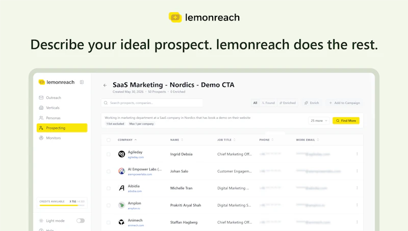 lemonreach screenshot 1