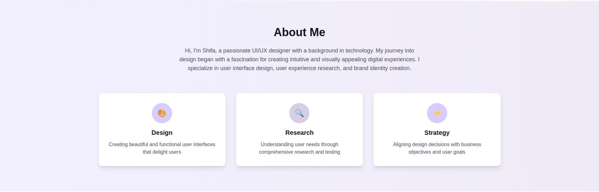 Shifa Siddiqui Portfolio screenshot 2