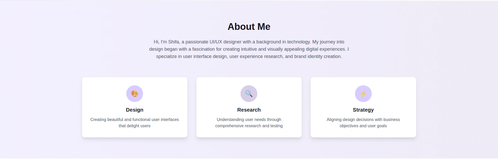 Shifa Siddiqui Portfolio screenshot 2