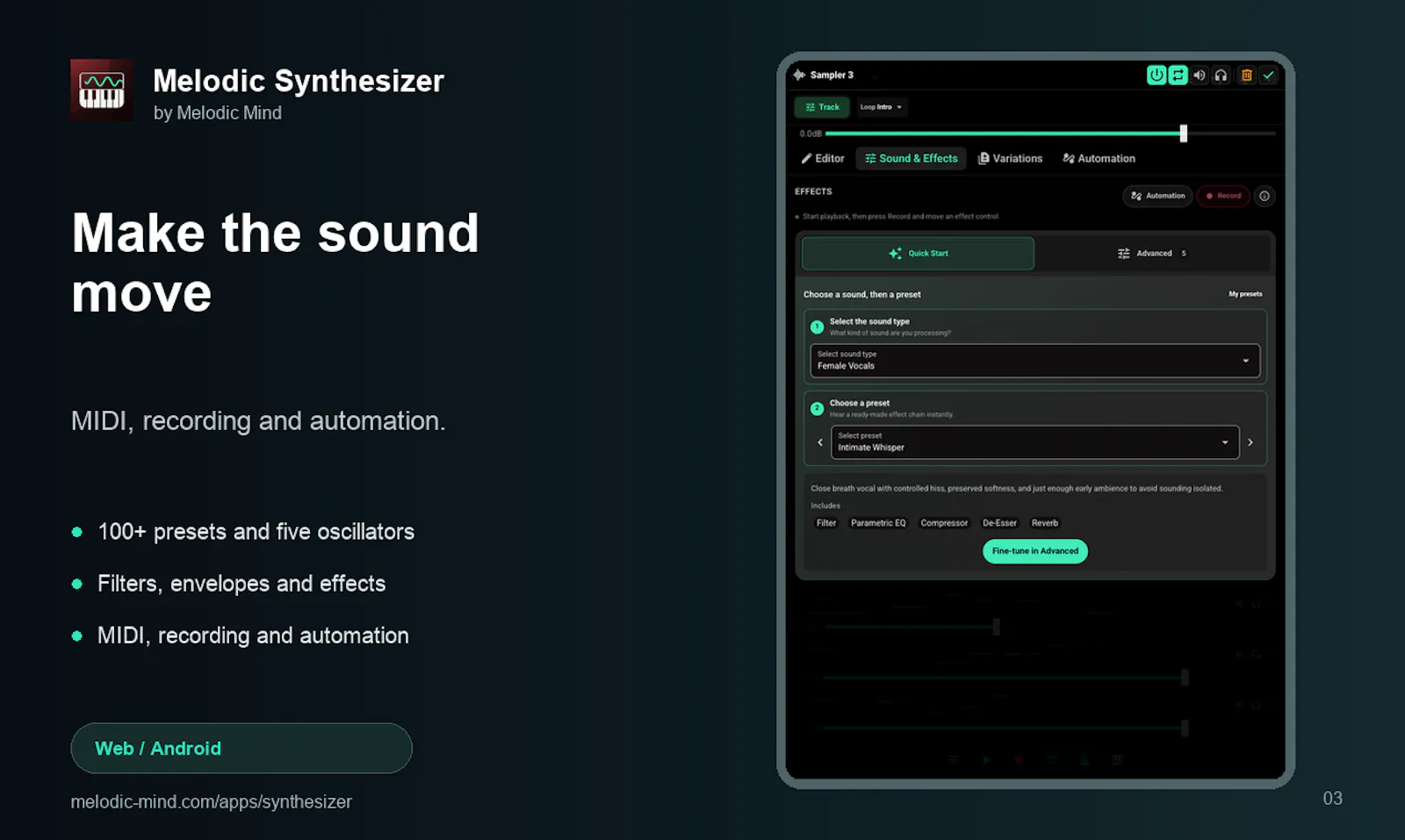 Melodic Synthesizer screenshot 3