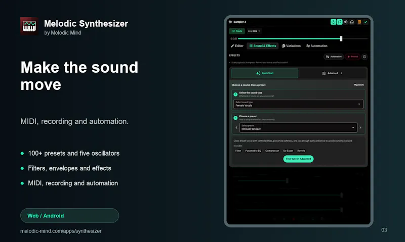 Melodic Synthesizer screenshot 3