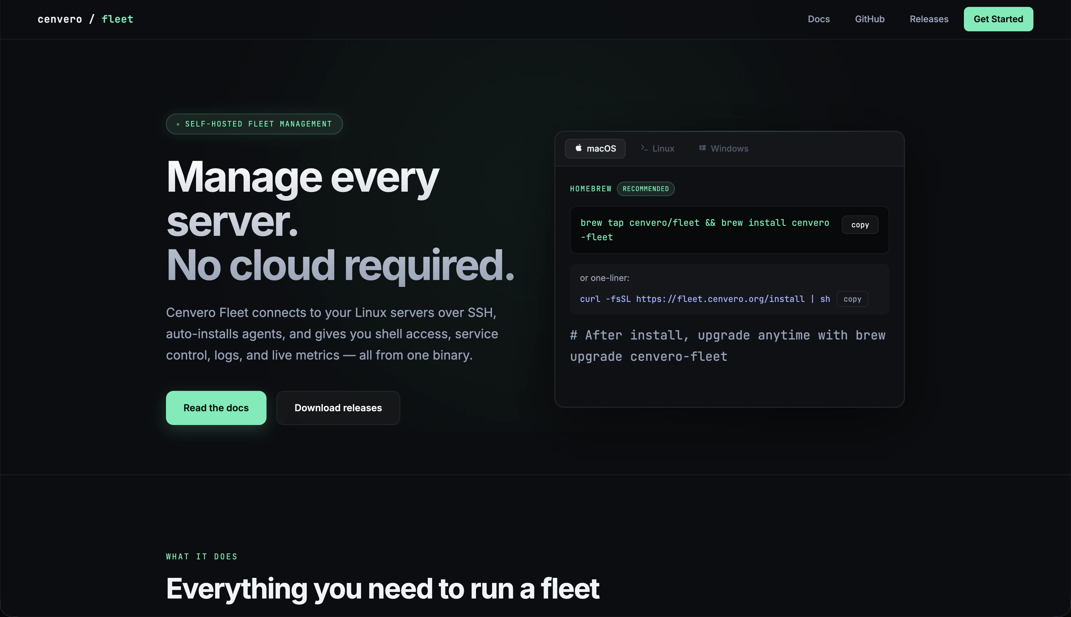 Cenvero Fleet screenshot 1