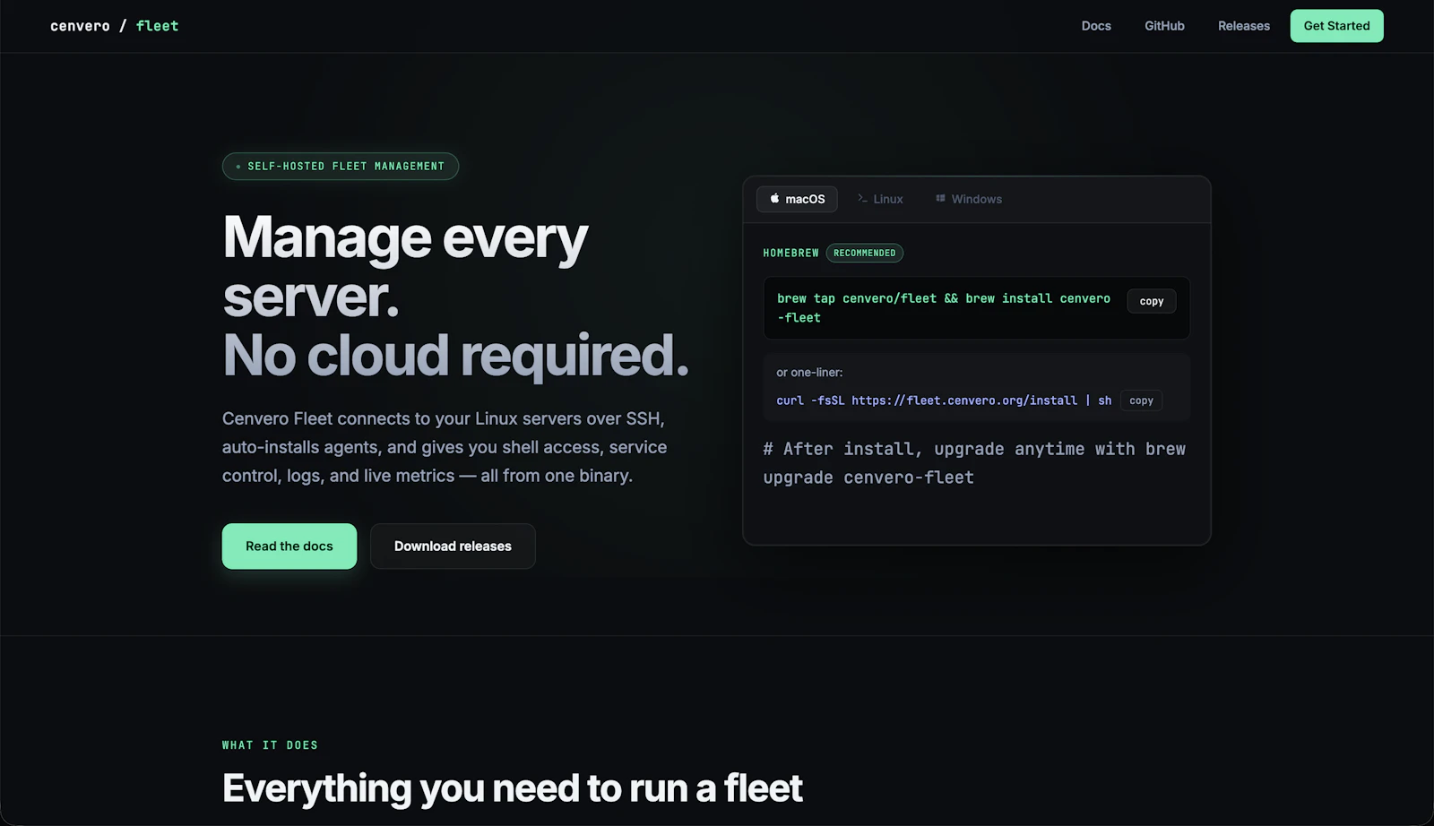 Cenvero Fleet screenshot 1