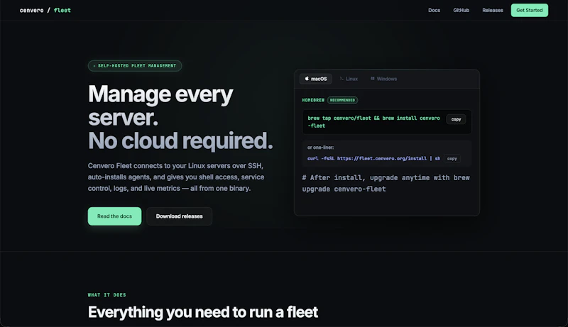 Cenvero Fleet screenshot 1