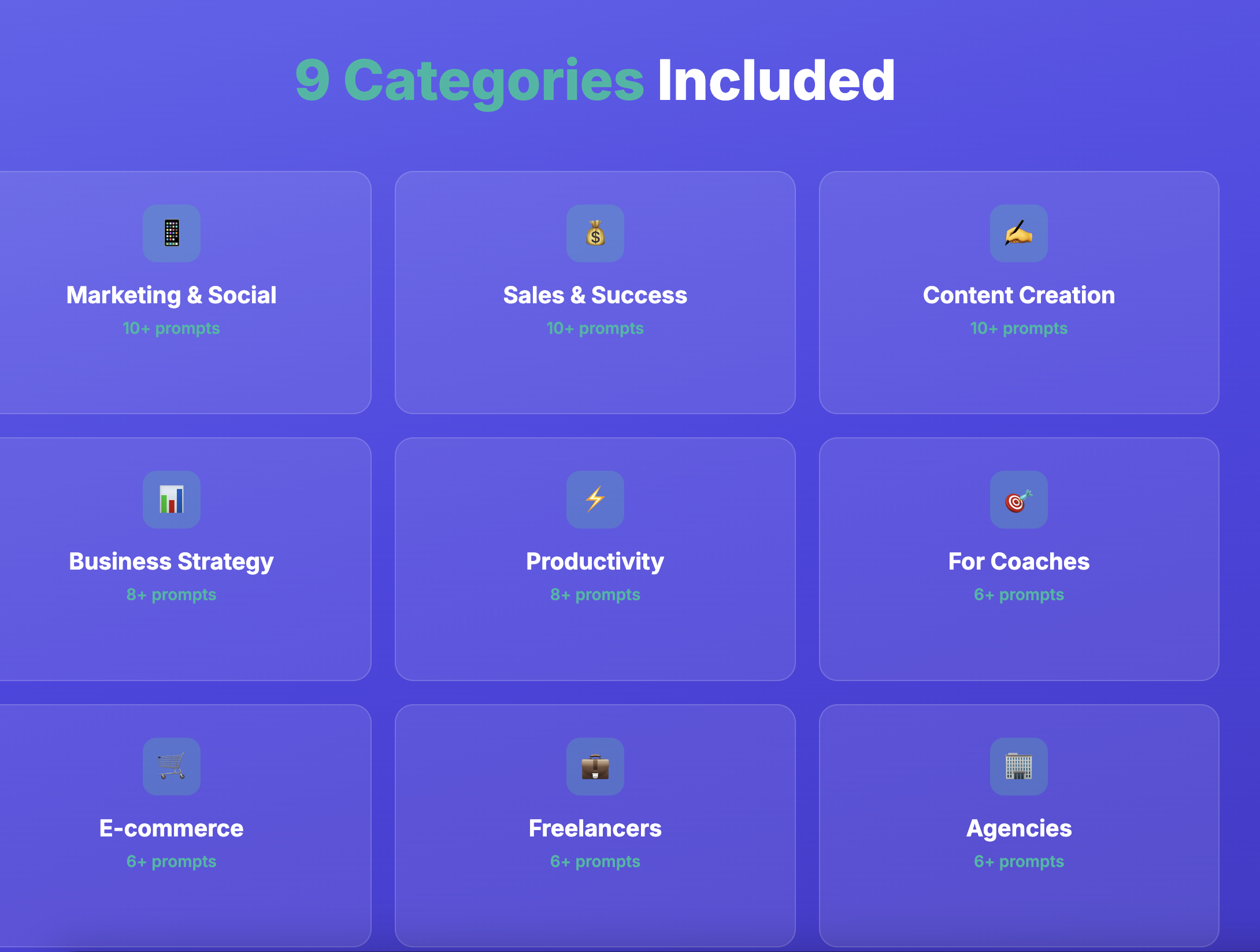 AI prompt toolkit for Entrepreneurs - Screenshot 2 showing product features and functionality