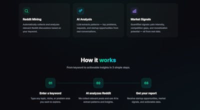 ProblemRadar β Find Startup Ideas gallery image