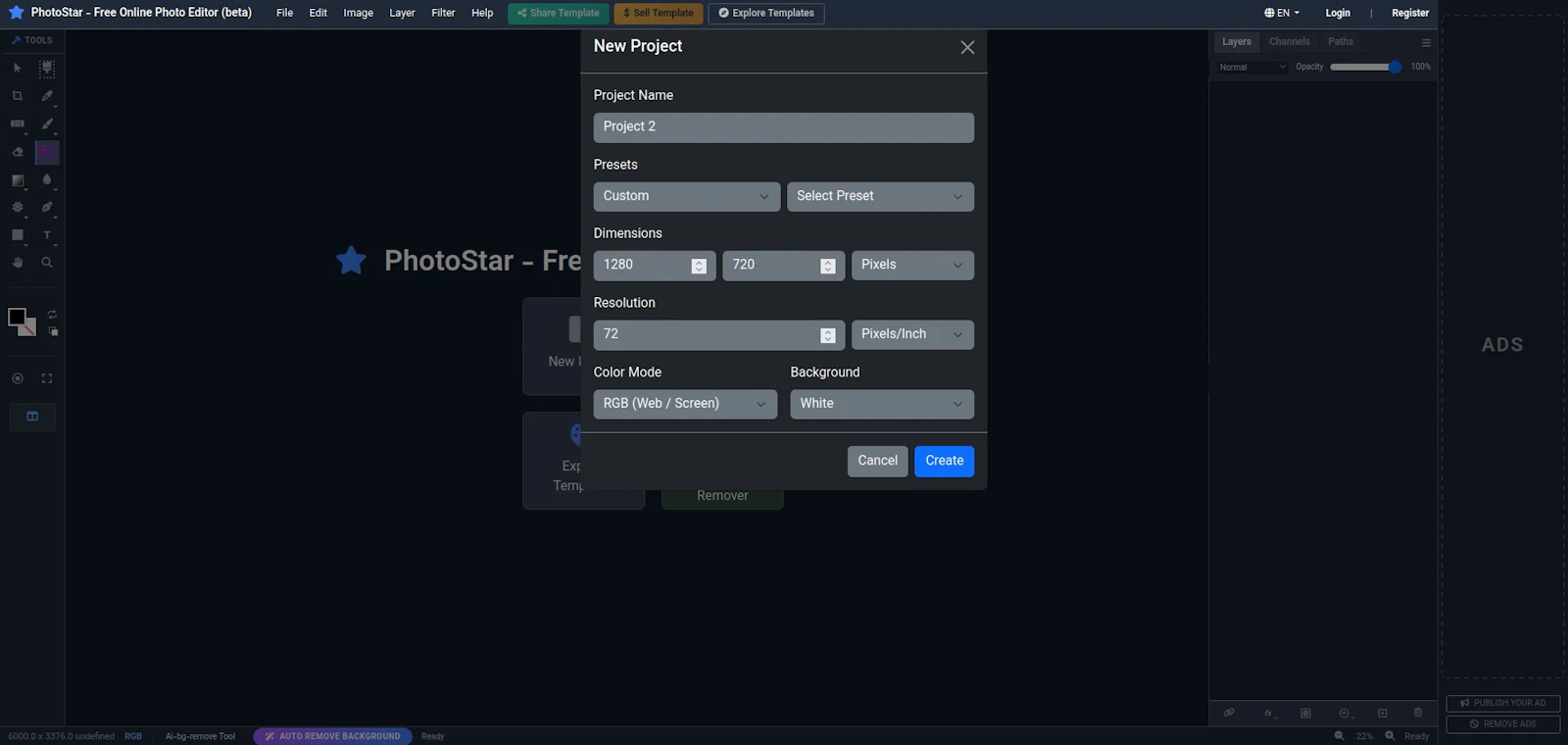 PhotoStar - Free Online Photo Editor screenshot 3