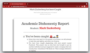 Mark Zuckerberg's Plagiarism Report gallery image