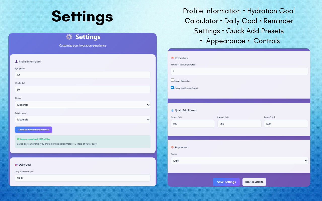Water Reminder - Screenshot 5 showing product features and functionality