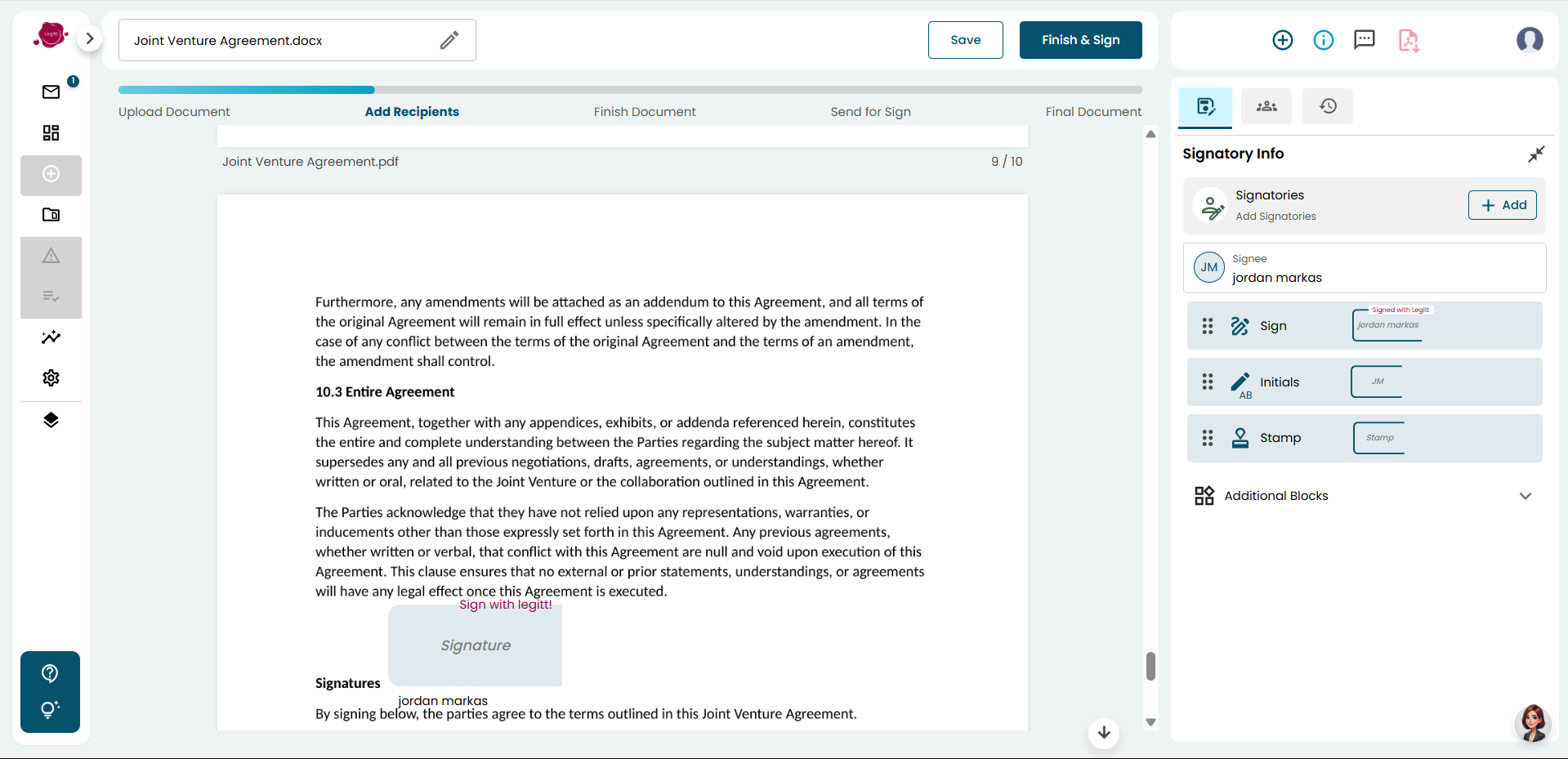 Média Signature électronique de confiance en ligne - SEULES ESIGNATURES AI du monde avec un suivi de documents proactif 5