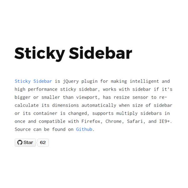 Sticky Sidebar