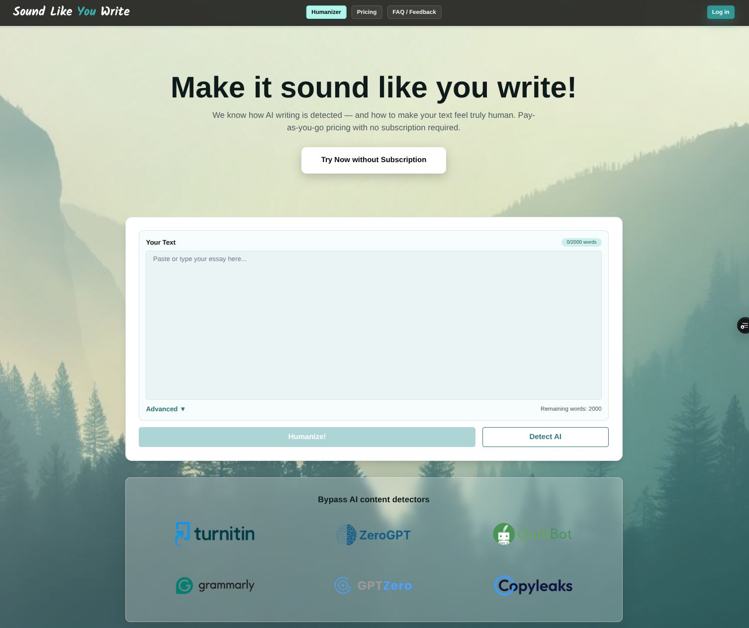 Sound-Like-Your-Write - Main product screenshot demonstrating key features and user interface