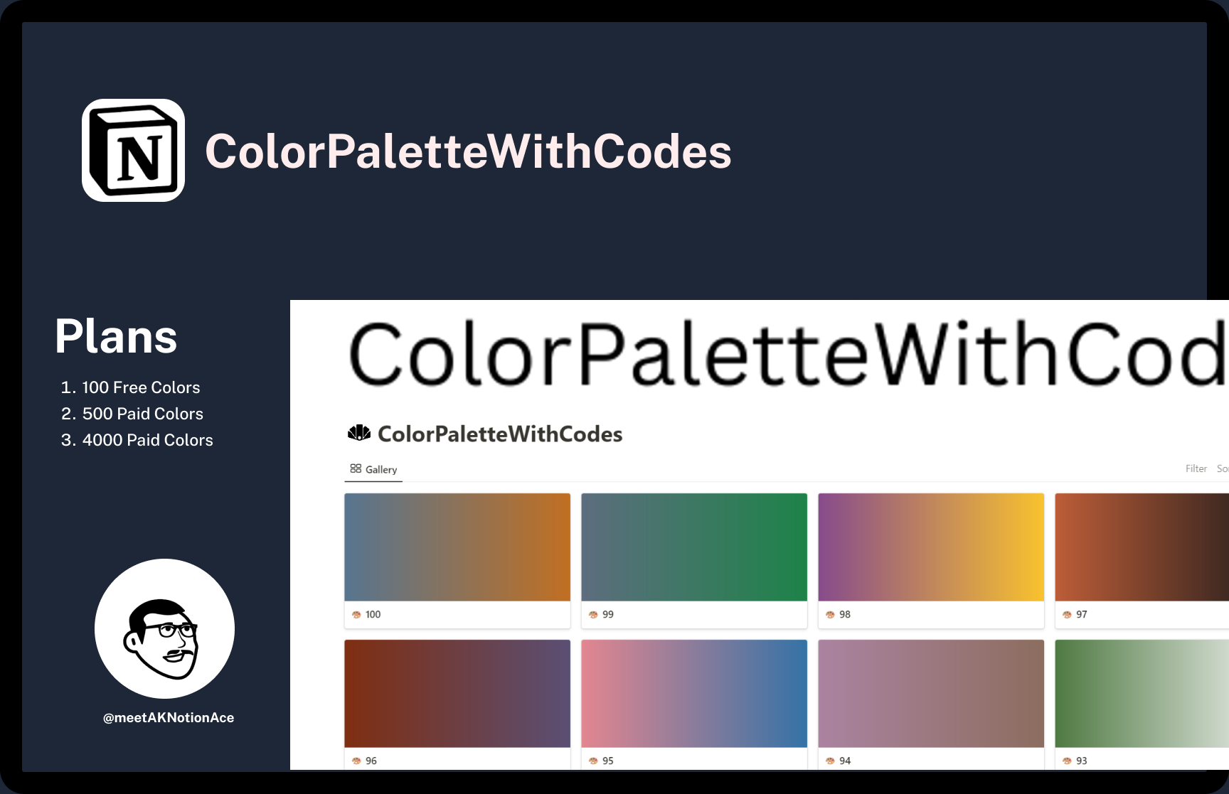 Mídia 1 de ColorpaletteWithCodes