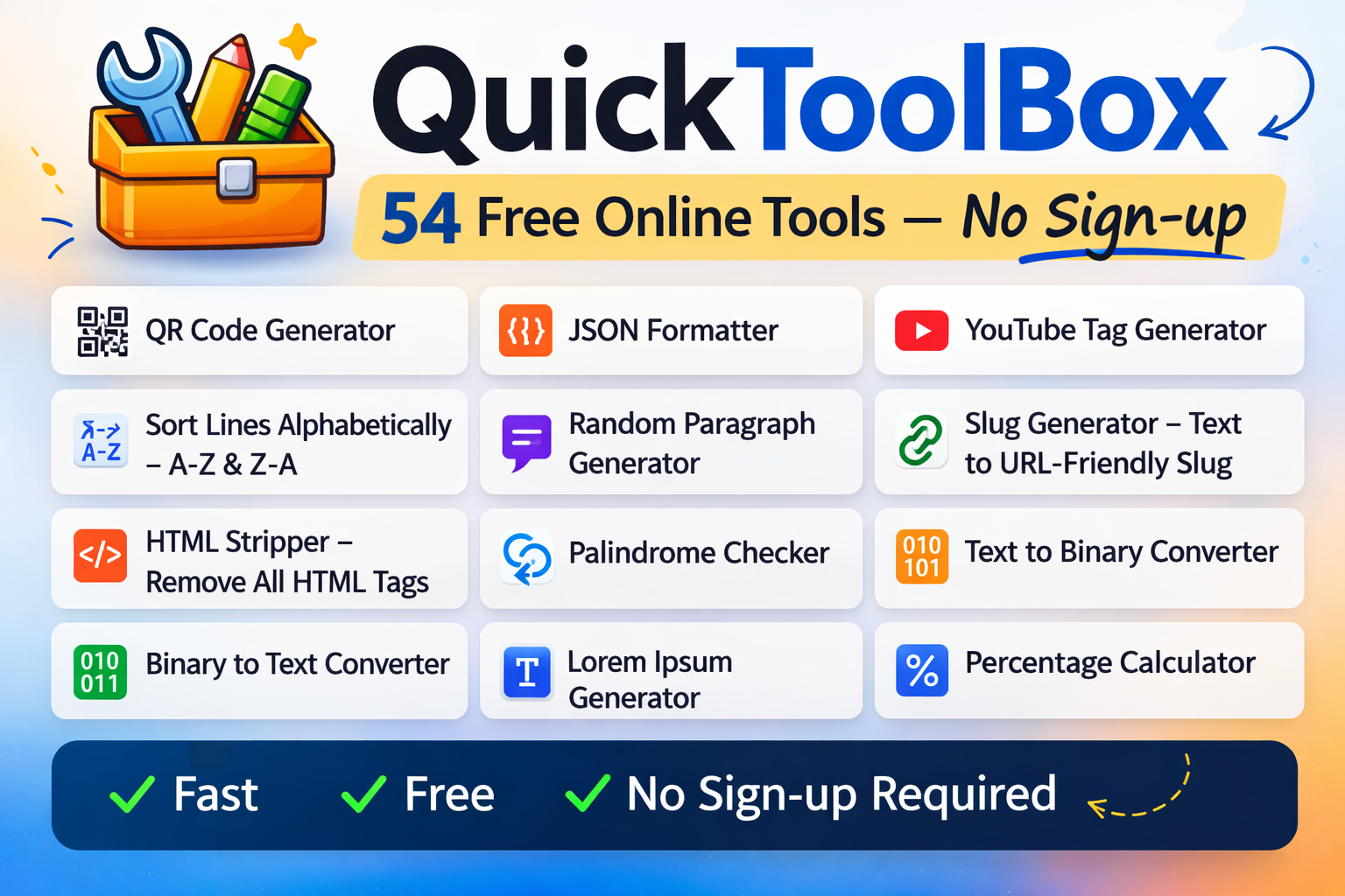 QuickToolBox - Main product screenshot demonstrating key features and user interface
