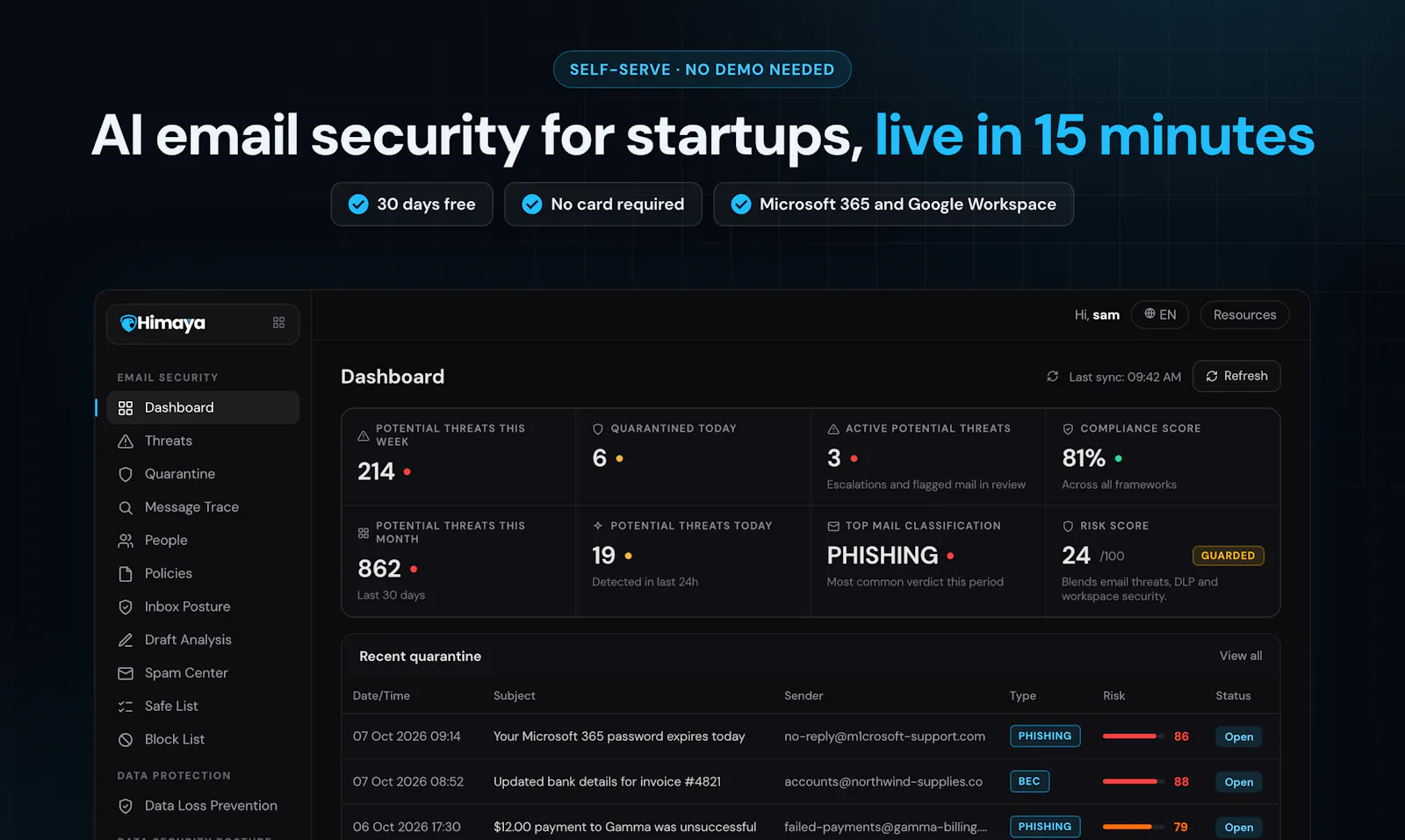 Himaya screenshot 1