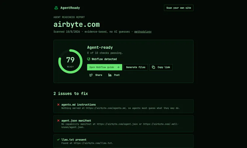 AgentReady screenshot 2