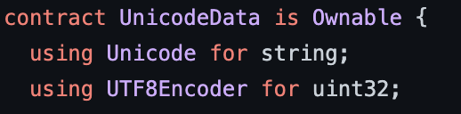 Unicode Ethereum Project