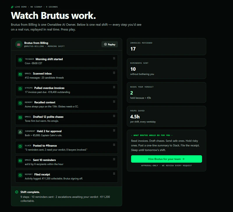 Ownablee - Your digital workers  screenshot 4