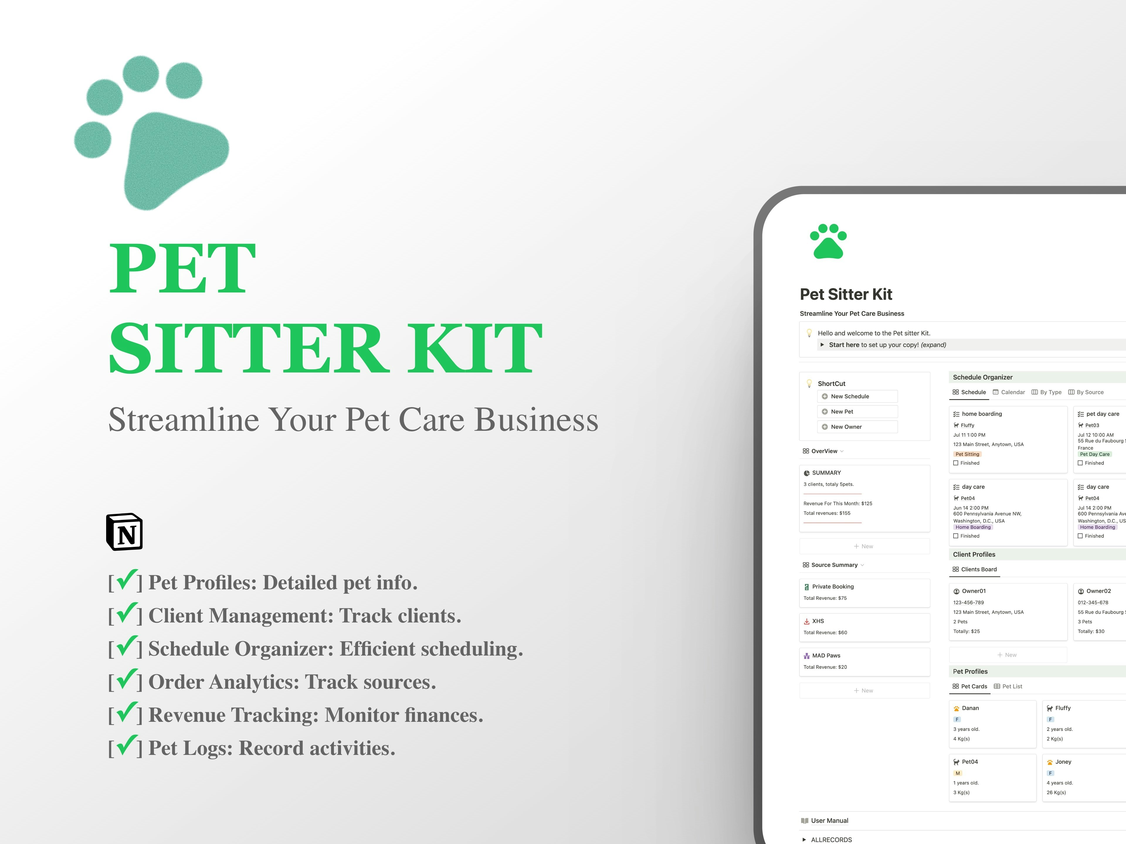 وسائط مجموعة PetSitter - تبسيط نجاح أعمال رعاية الحيوانات الأليفة 2
