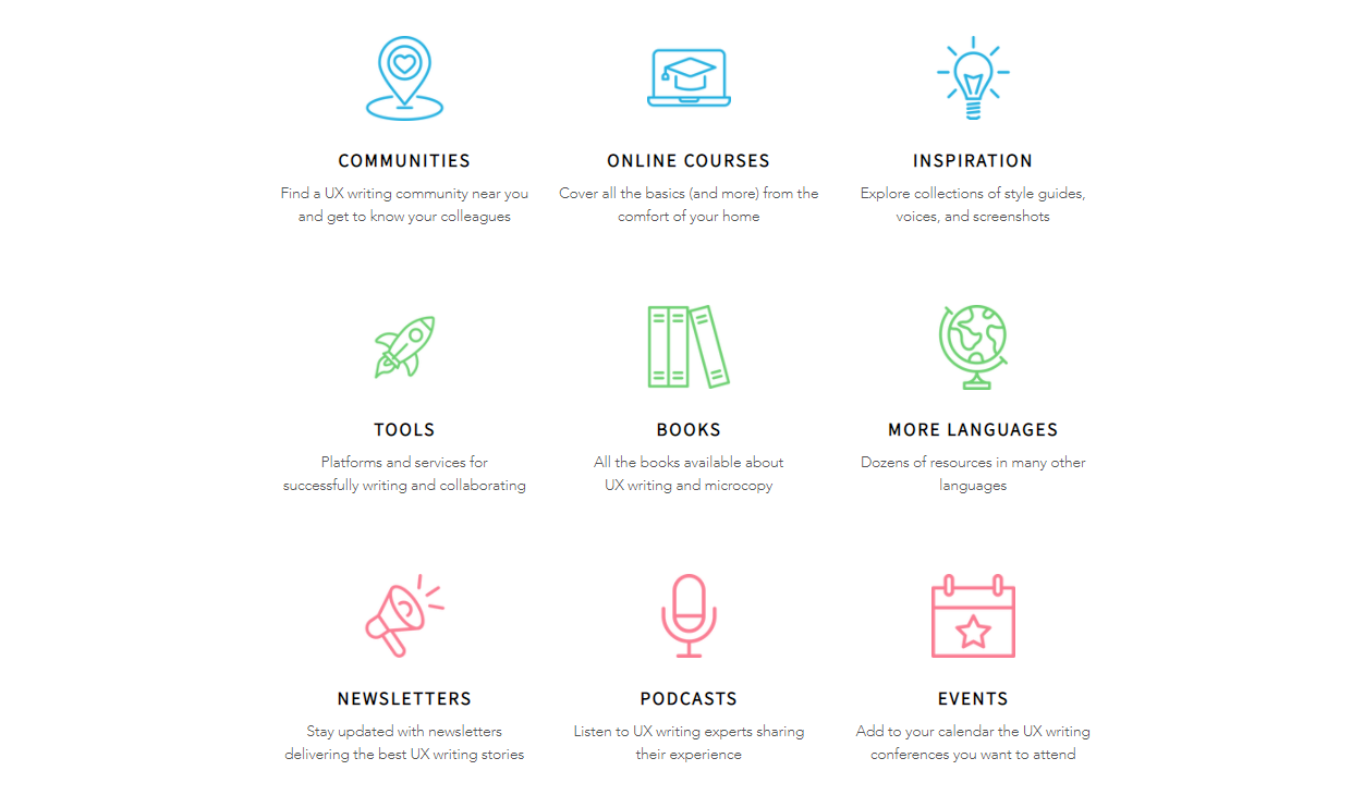 The UX Writing Library gallery image