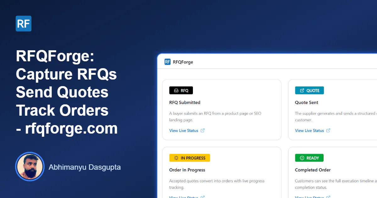 RFQForge 제품 배너