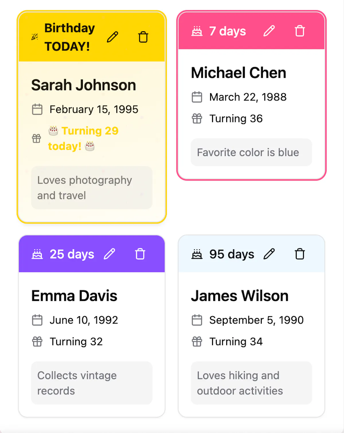 Birthday Tracker