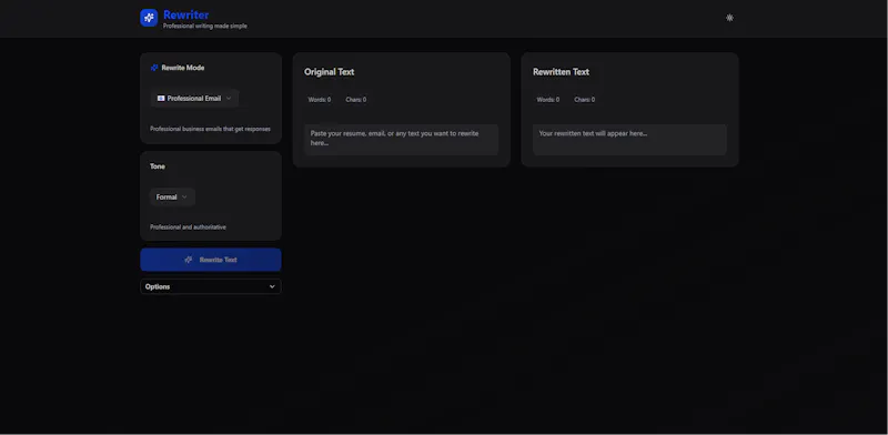 Resume & Email Rewriter screenshot 1