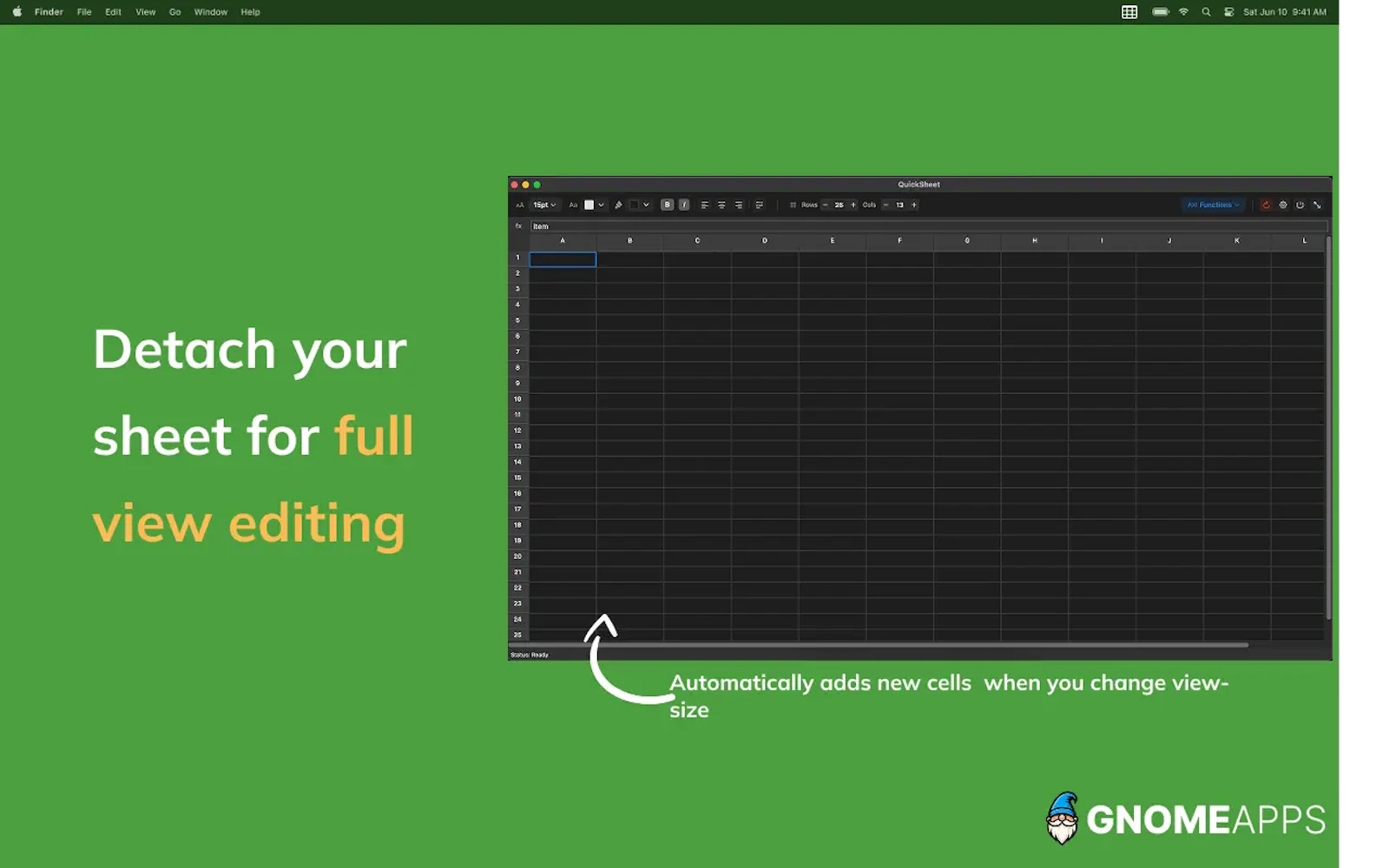 QuickSheet v1.2  screenshot 2