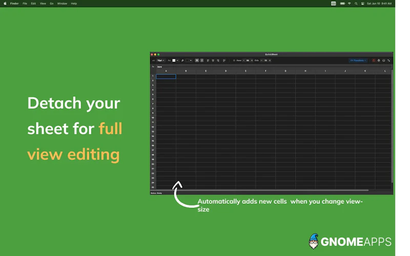 QuickSheet v1.2  screenshot 2