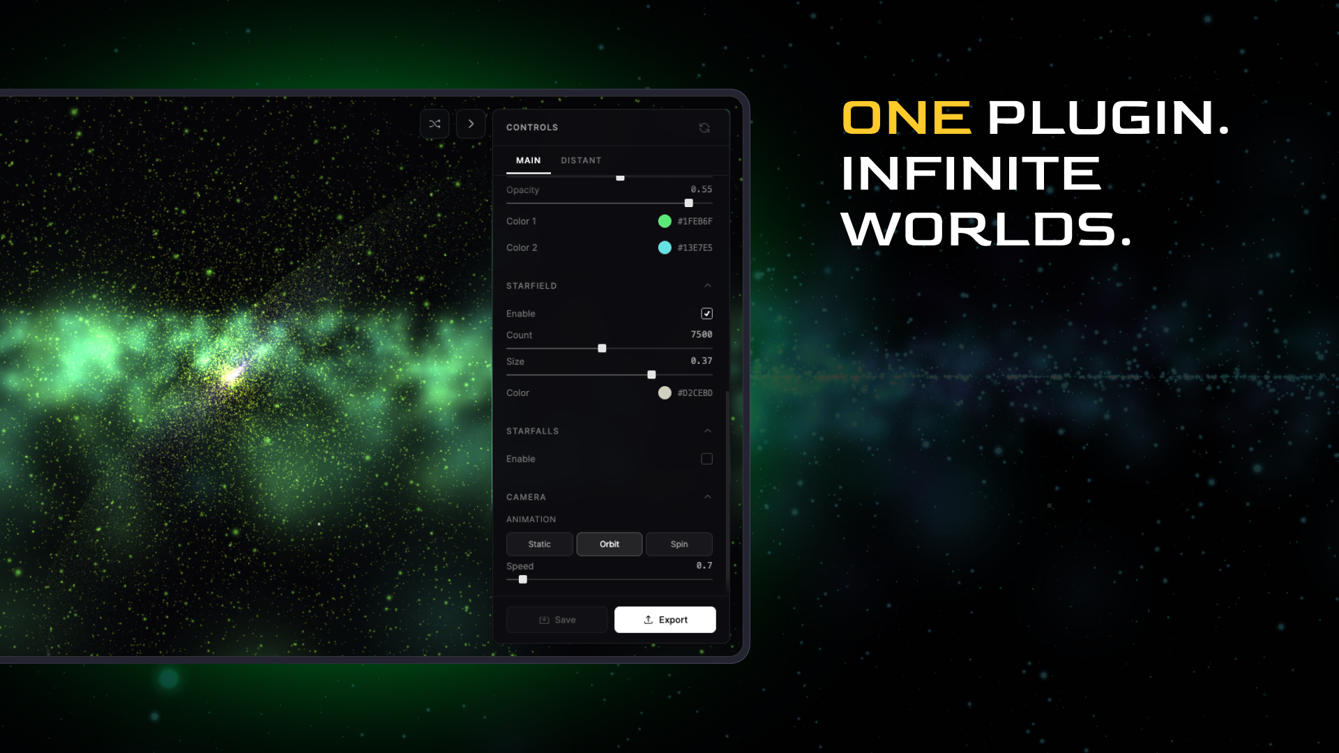 Stardust - Interactive Galaxy Creator - Screenshot 4 showing product features and functionality