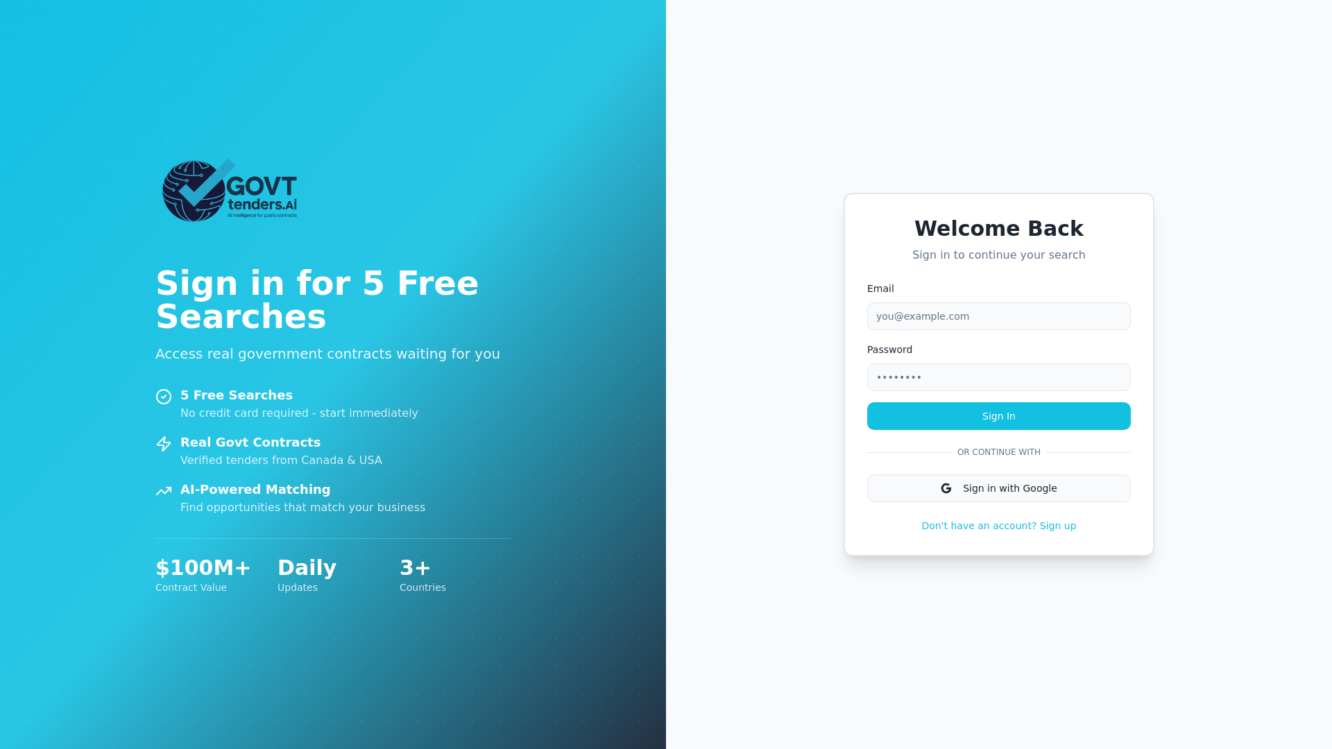 GovtTenders AI Search gallery image