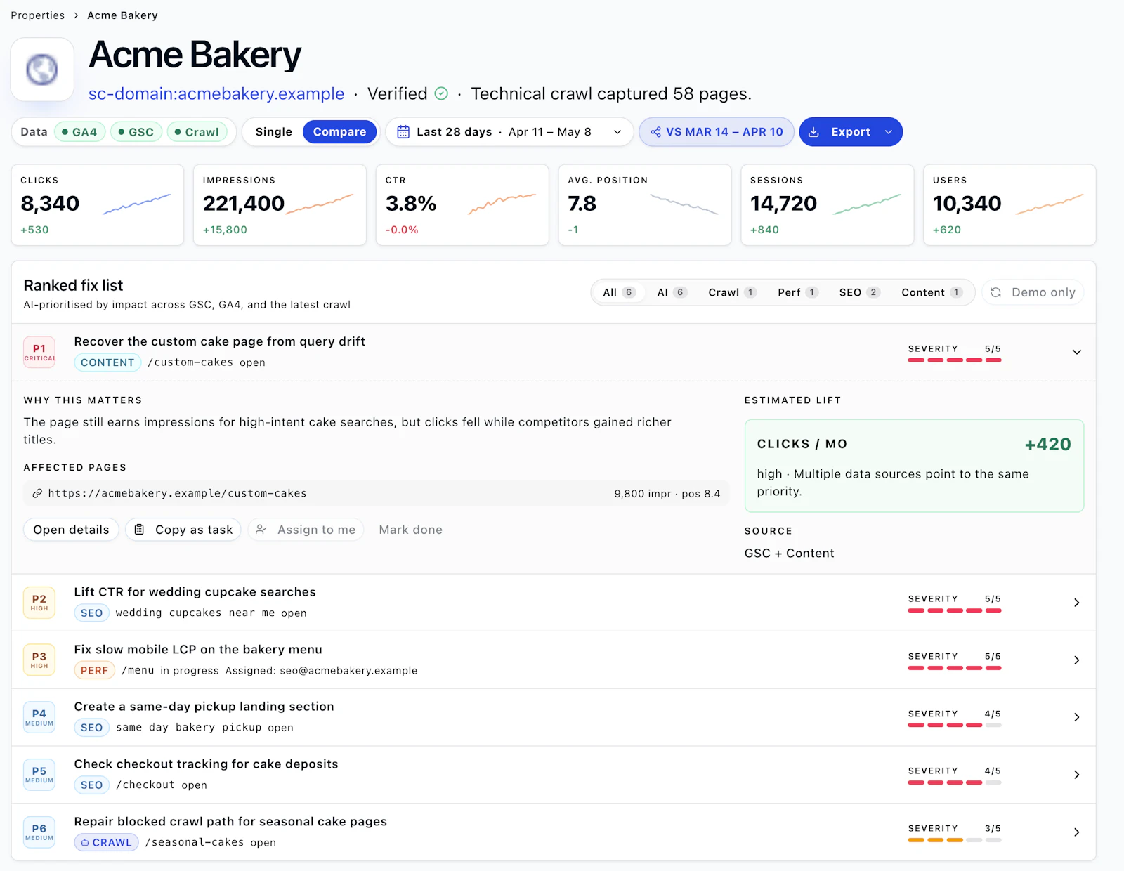 WebHealth SEO Backlog screenshot 4