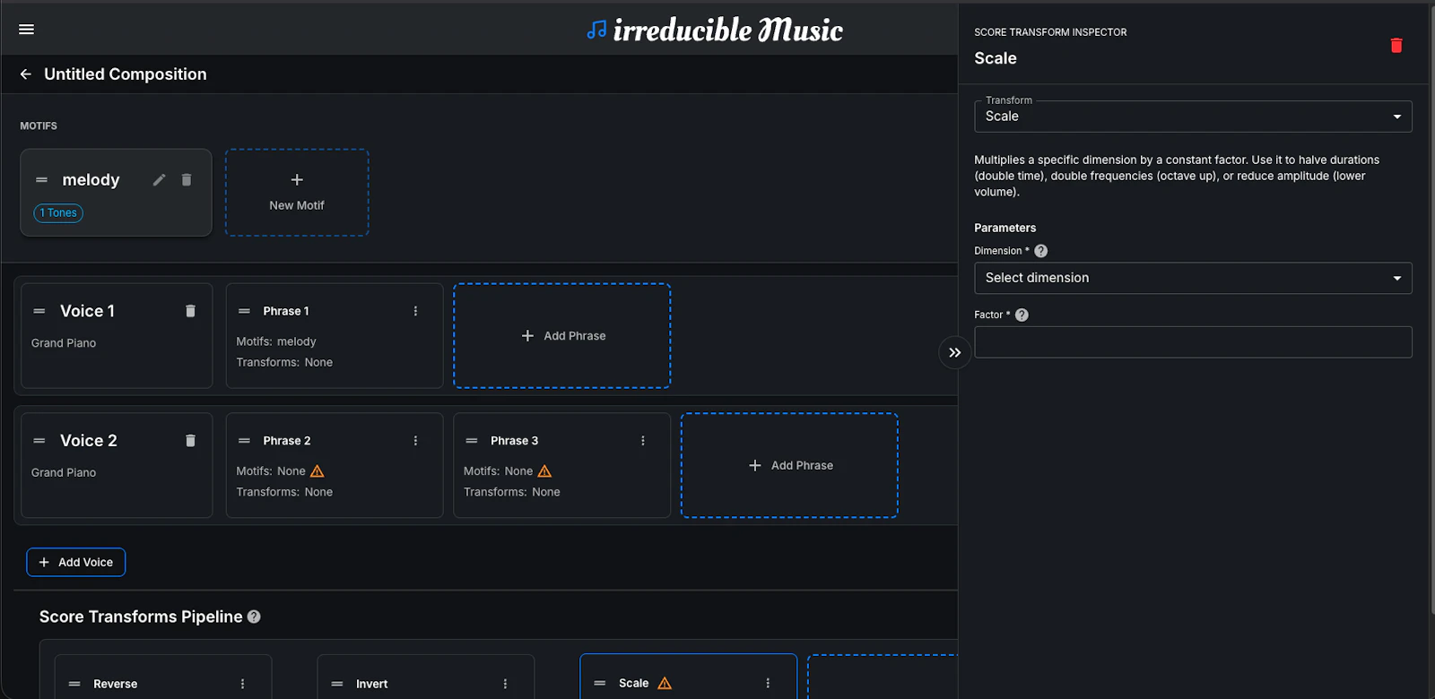 Irreducible Music screenshot 1