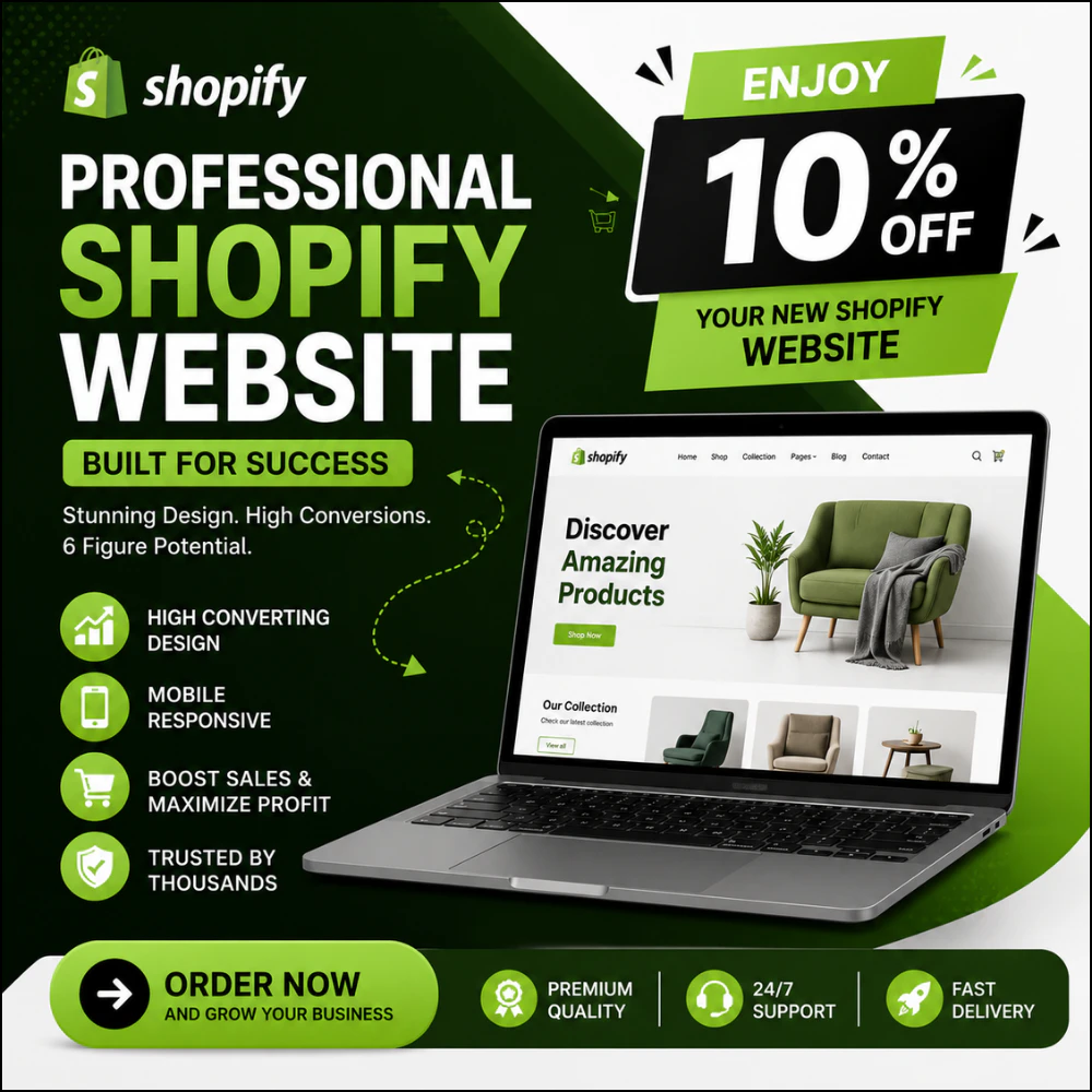 Build Your Shopify Store Get 10% Off. logo