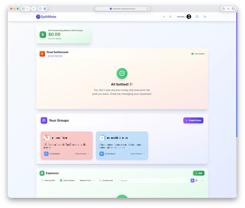SplitMate screenshot 2