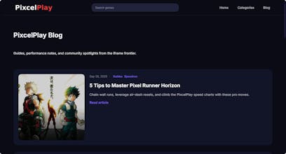 PixcelPlay · Instant iframe games gallery image