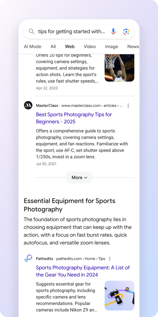 Google Search Web Guide media 4