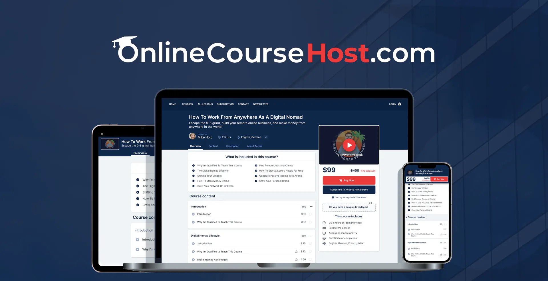 OnlineCourseHost.com gallery image