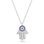 Bright Hamsa and Eye necklace