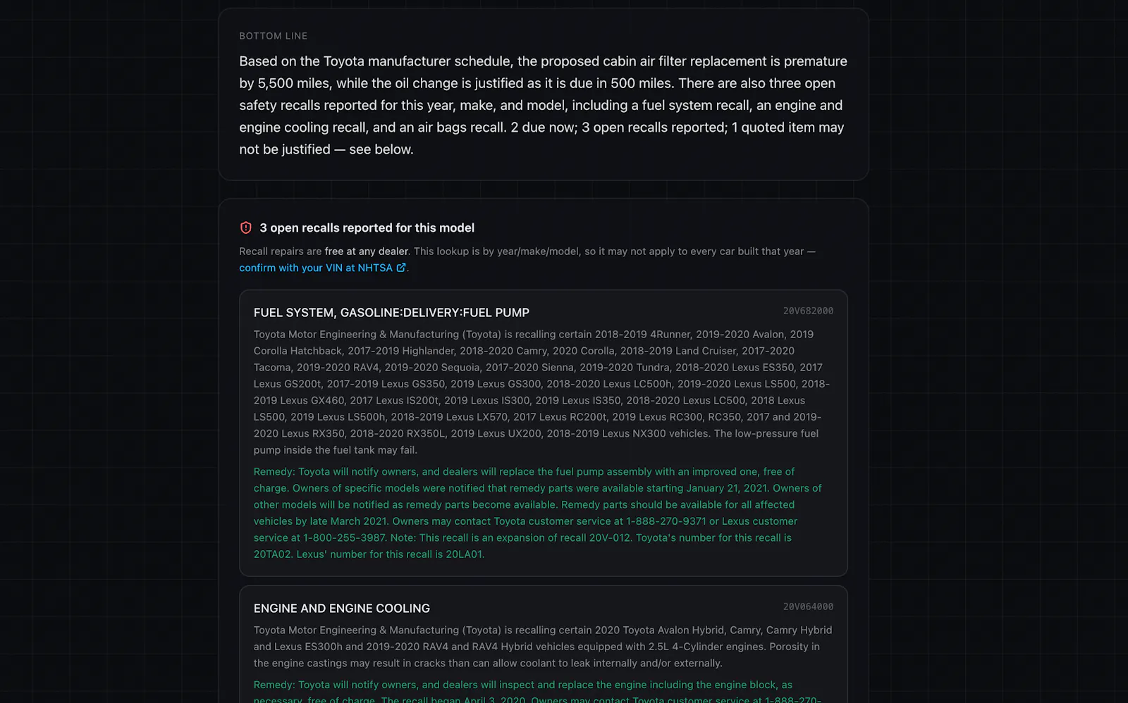 Service Audit agent screenshot 4