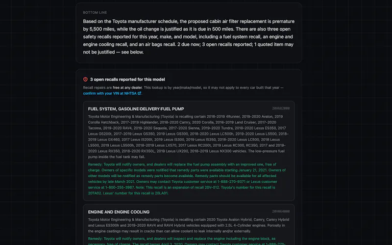 Service Audit agent screenshot 4