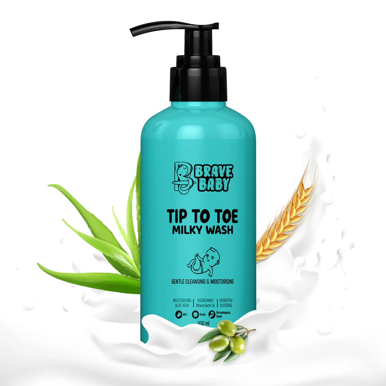 Brave Baby Tip to Toe Milky Wash