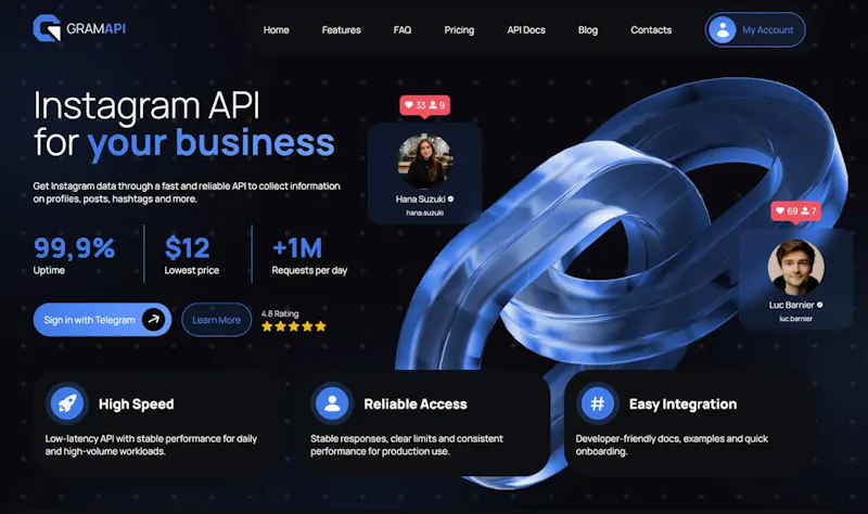 GramAPI screenshot 1