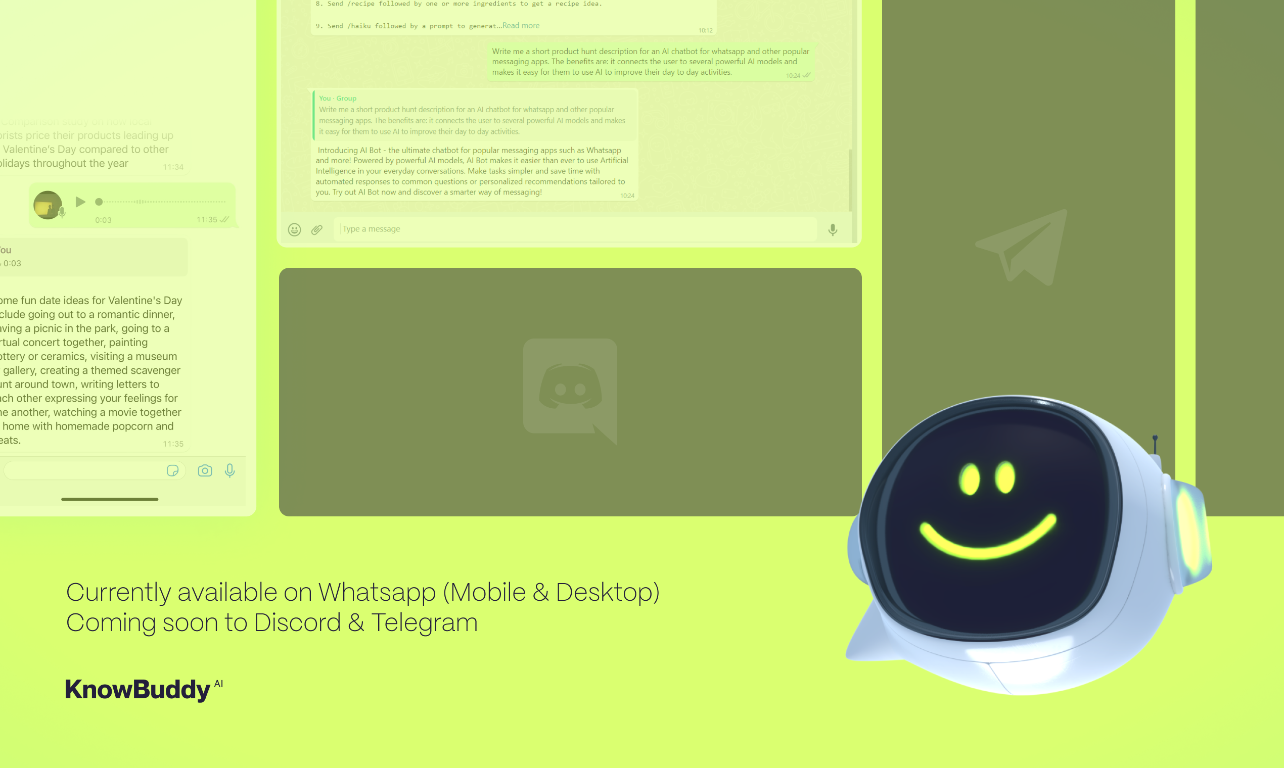 وسائط KnowBuddy.AI - chatgpt ونماذج منظمة العفو الدولية الأخرى في chatbot whatsapp واحد 4