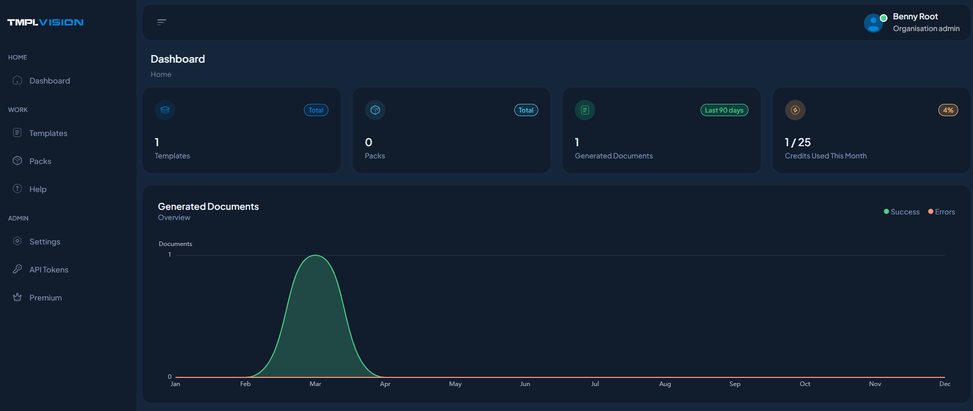 TMPLVISION - Screenshot 2 showing product features and functionality