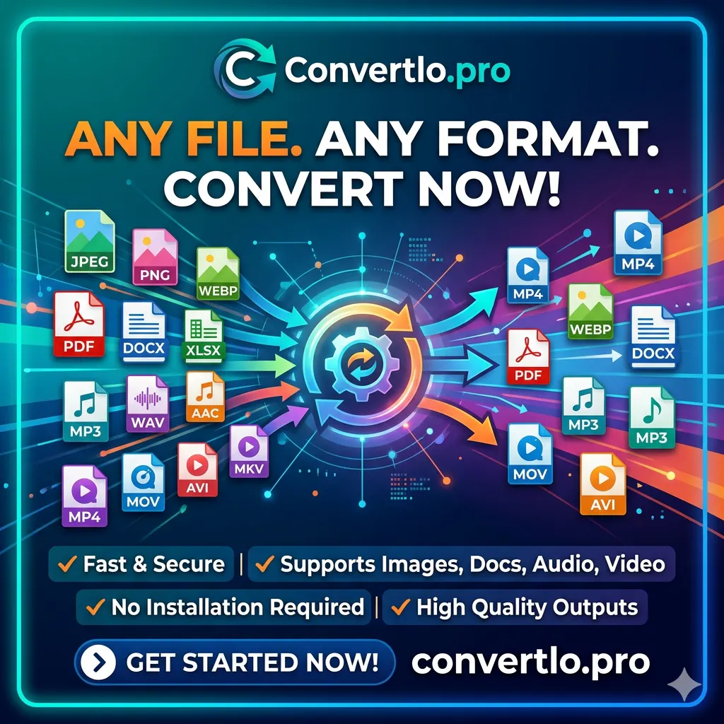 Convertlo — Convert Any File in Seconds 제품 배너