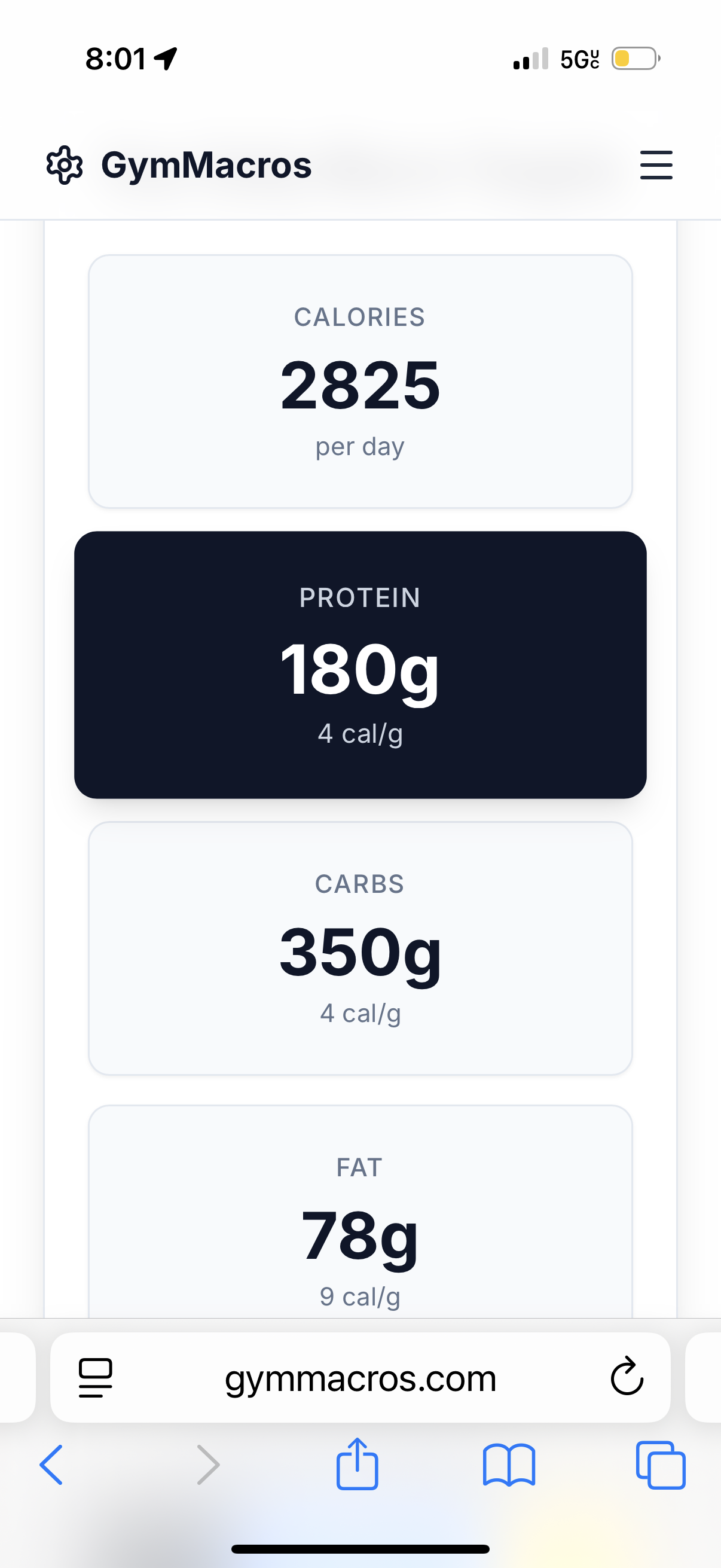 Gym Macro Calculator - Screenshot 3 showing product features and functionality