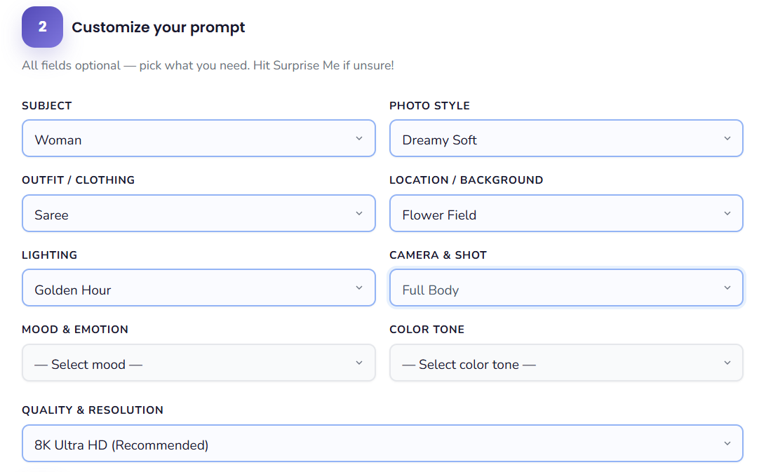 AI Photo Prompt Generator gallery image